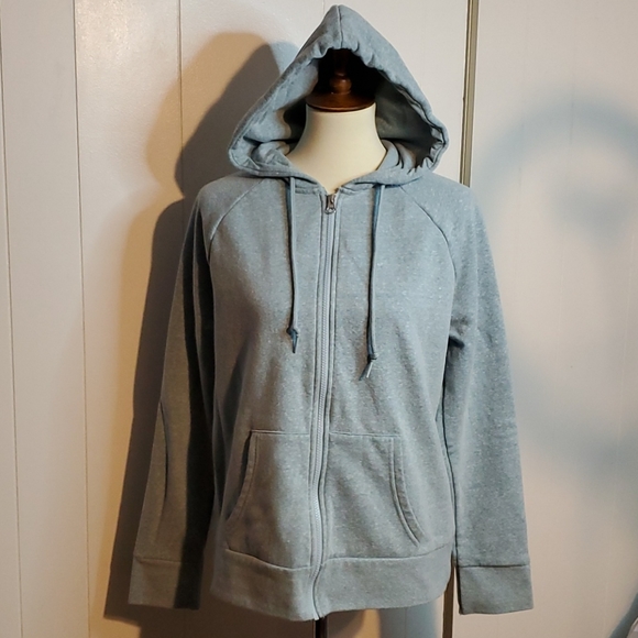 Time and Tru Tops - NWOT Heathered Light Turquoise Hoodie